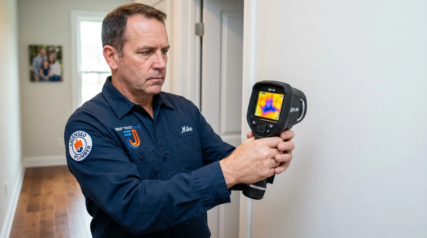 Thermal imaging leak detection by Johns Plumbing LLC in Tioga
